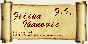 Filipa Ikanović vizit kartica